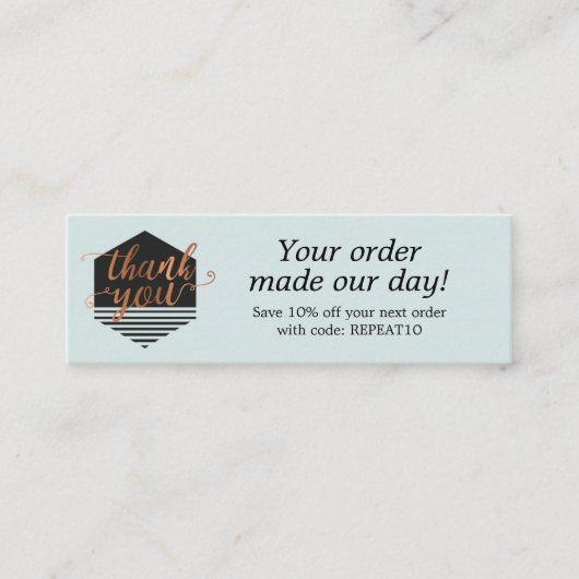 Moderne aangepaste bestelling Hartelijk dank Mini Visitekaartje (Voorkant)