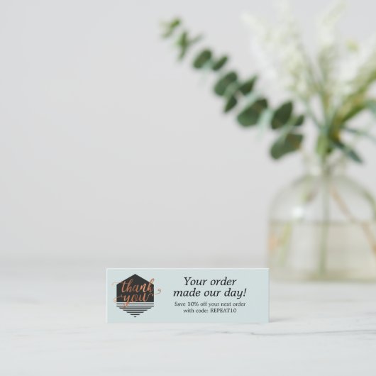 Moderne aangepaste bestelling Hartelijk dank Mini Visitekaartje (Staand voorkant)