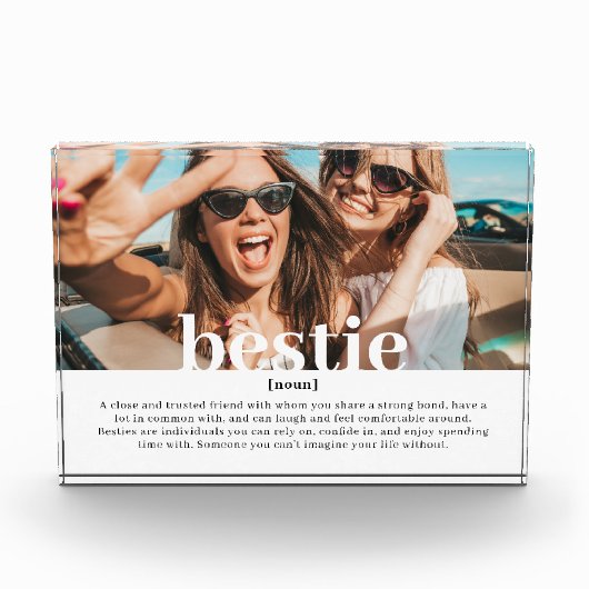 Moderne aangepaste bestitie betekent beste vriende fotoblokken (Voorkant)