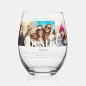 Moderne aangepaste bestitie betekent beste vriende wijnglas zonder voet (Achterkant)