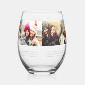 Moderne aangepaste bestitie betekent beste vriende wijnglas zonder voet (Links)