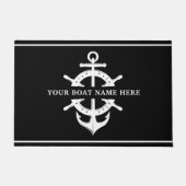 Moderne aangepaste bootnaam Verzendwielanker Deurmat (Voorkant)