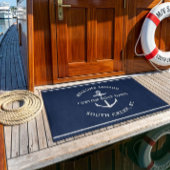 Moderne Aangepaste Bootnaam Welkom Aan Boord Anker Deurmat