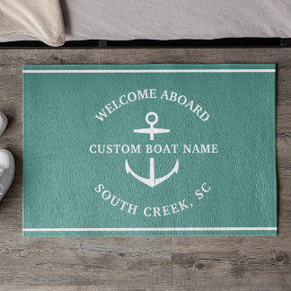 Moderne aangepaste botnaam Welkom op de kaart van Deurmat