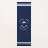 Moderne aangepaste botnaam Welkom op Nautisch vlak Yogamat (Voorkant)