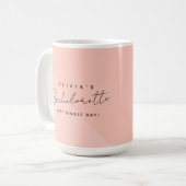 Moderne Aangepaste Bruid Naam Bachelorette Feest R Koffiemok (Voorkant links)