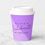 Moderne Aangepaste Bruid Naam Bachelorette Party R Papieren Bekers<br><div class="desc">Moderne aangepaste bruid naam vrijgezellenfeest roze papieren beker.</div>