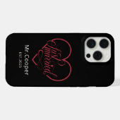 Moderne Aangepaste Bruidegom Net Getrouwd Liefdes iPhone Hoesje (Achterkant horizontaal)