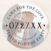 Moderne aangepaste bruiloft fotopapier Onderzetter (Voorkant)