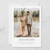 Moderne Aangepaste bruiloft foto's opslaan Datum K Save The Date (Voorkant)
