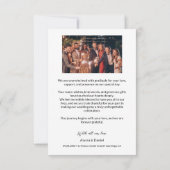 Moderne aangepaste bruiloft Multi foto's Bedankkaart (Achterkant)