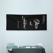 Moderne aangepaste bruiloft paar naam met datum ba spandoek (Beurs)