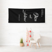 Moderne aangepaste bruiloft paar naam met datum ba spandoek (Insitu)