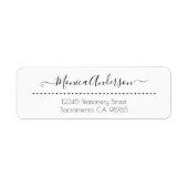 Moderne Aangepaste Calligrafie Script Naam Etiket (Voorkant)