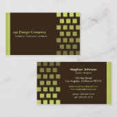 Moderne aangepaste chocolade/Limoen-Visitekaartje Visitekaartje (Voorkant / Achterkant)