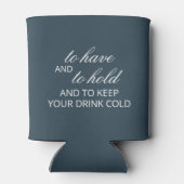 Moderne Aangepaste De Bruidegom Stof Groen Witte T Blikjeskoeler (Achterkant)