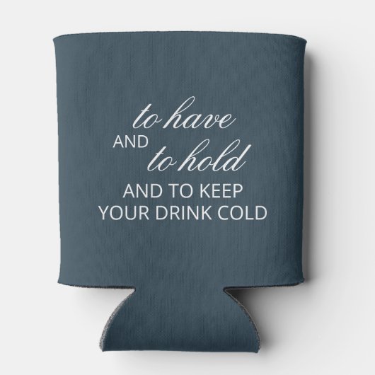 Moderne Aangepaste De Bruidegom Stof Groen Witte T Blikjeskoeler (Achterkant)