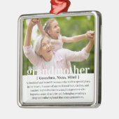 Moderne aangepaste definitie van een oma metalen ornament (Links)