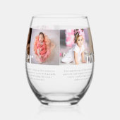 Moderne aangepaste definitie van moeder foto wijnglas zonder voet (Rechts)