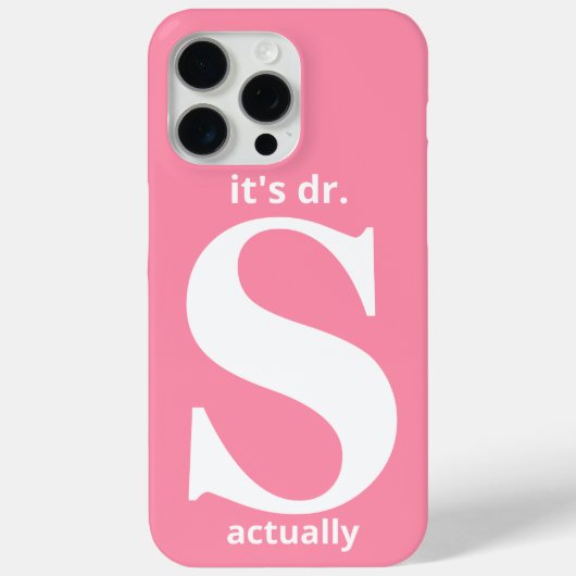 Moderne aangepaste dokter naam achterkant donkerro Case-Mate iPhone case (Achterkant)