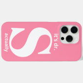 Moderne aangepaste dokter naam achterkant donkerro Case-Mate iPhone case (Achterkant (horizontaal))