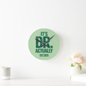 Moderne aangepaste Dr. naam datum donkere groene k Ronde Klok (Huis)