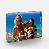 Moderne Aangepaste Eenvoudige Familie Hart Fotogal Fotoblokken (Links)