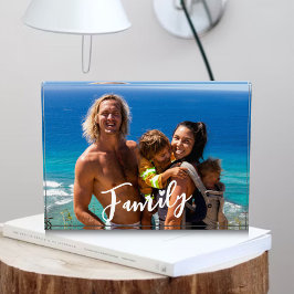 Moderne Aangepaste Eenvoudige Familie Hart Fotogal Fotoblokken