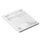 Moderne Aangepaste Factuur Verkoopbon Voor Klein B Notitieblok (Schuin)