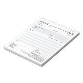 Moderne Aangepaste Factuur Verkoopbon Voor Klein B Notitieblok (Linkerzijde)