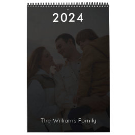 Moderne aangepaste familie foto kalender kleuren