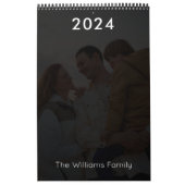 Moderne aangepaste familie foto kalender kleuren (Hoes)