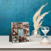 Moderne aangepaste familie fotocollage | Monogram  Fotoplaat (Insitu)