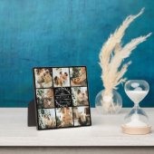 Moderne aangepaste familie fotocollage | Monogram  Fotoplaat (Insitu)