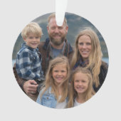 Moderne aangepaste familie fotovakantie gepersonal ornament (voorkant)