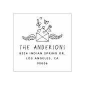 Moderne aangepaste familienaam retouradres rubberstempel (Afrduk)