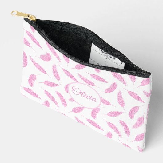 Moderne aangepaste flamingo vadernaam roze etui (Open)