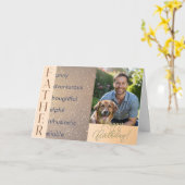 Moderne aangepaste foto Acrostic gedicht Vader Ver Kaart (Gele Bloem)