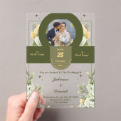 Moderne Aangepaste Foto Acryl Huwelijksuitnodiging Acryl Uitnodigingen (Insitu (Draagbaar))