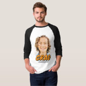 Moderne aangepaste foto afstudeerling gepersonalis t-shirt (Voorkant volledig)