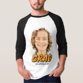 Moderne aangepaste foto afstudeerling gepersonalis t-shirt (Voorkant)