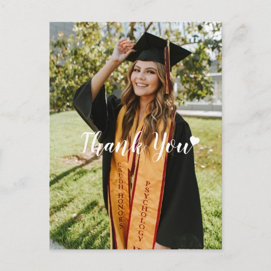 Moderne, aangepaste foto, Afstuderen dank u Briefkaart (Voorkant)