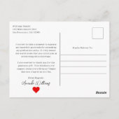 Moderne, aangepaste foto, Afstuderen dank u Briefkaart (Achterkant)