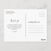 Moderne aangepaste foto afstuderen dank u kaart (Achterkant)