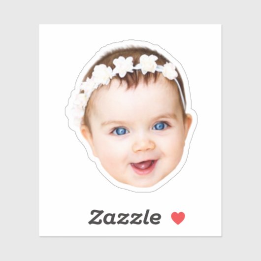 Moderne Aangepaste foto Baby kinder gezicht Gift Sticker (Vel)