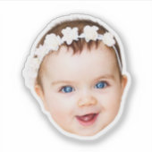 Moderne Aangepaste foto Baby kinder gezicht Gift Sticker (Voorkant)