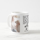 Moderne Aangepaste foto Beste Dog Sitter Koffiemok (Voorkant links)