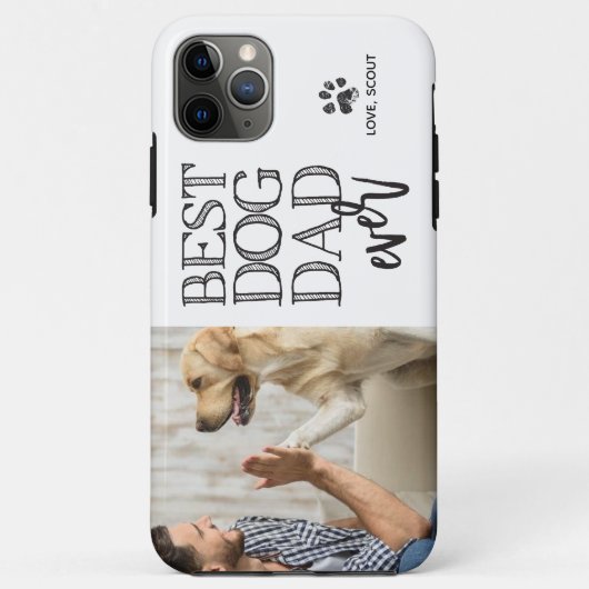 Moderne Aangepaste foto Beste hond Pap Case-Mate iPhone Case (Achterkant)