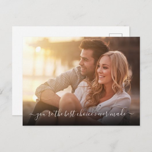 Moderne, aangepaste foto beste keuze ooit gemaakt  briefkaart (Voorkant / Achterkant)