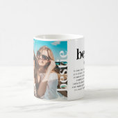 Moderne aangepaste foto Bestie Betekenis Beste vri Koffiemok (Center)